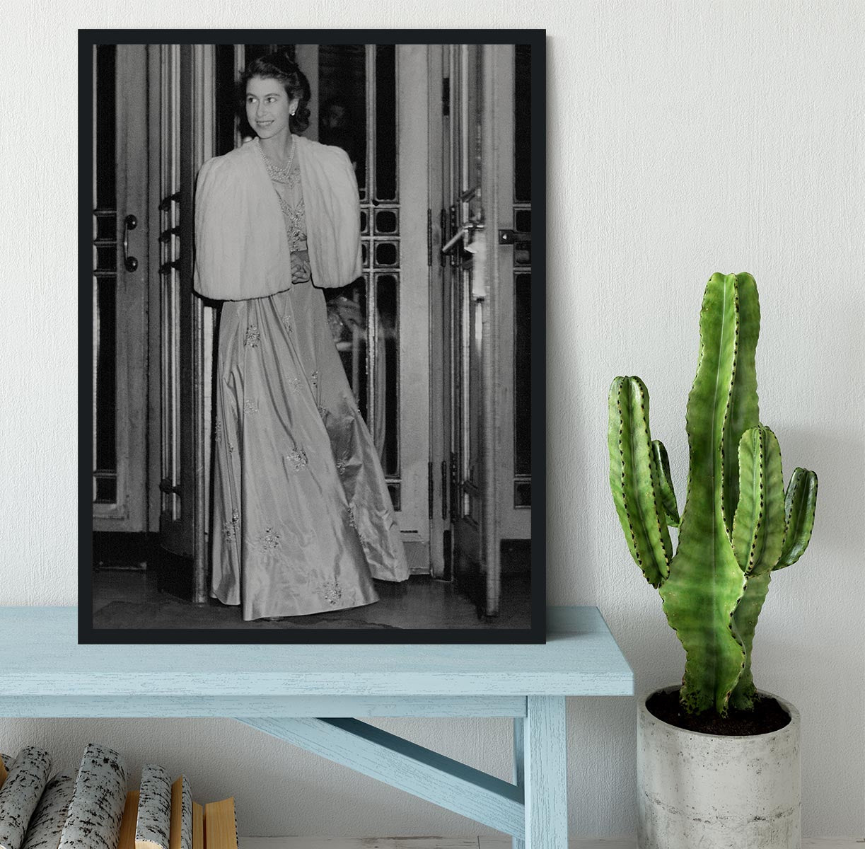 Queen Elizabeth II the day she was engaged to Prince Philip Framed Print - Canvas Art Rocks - 2