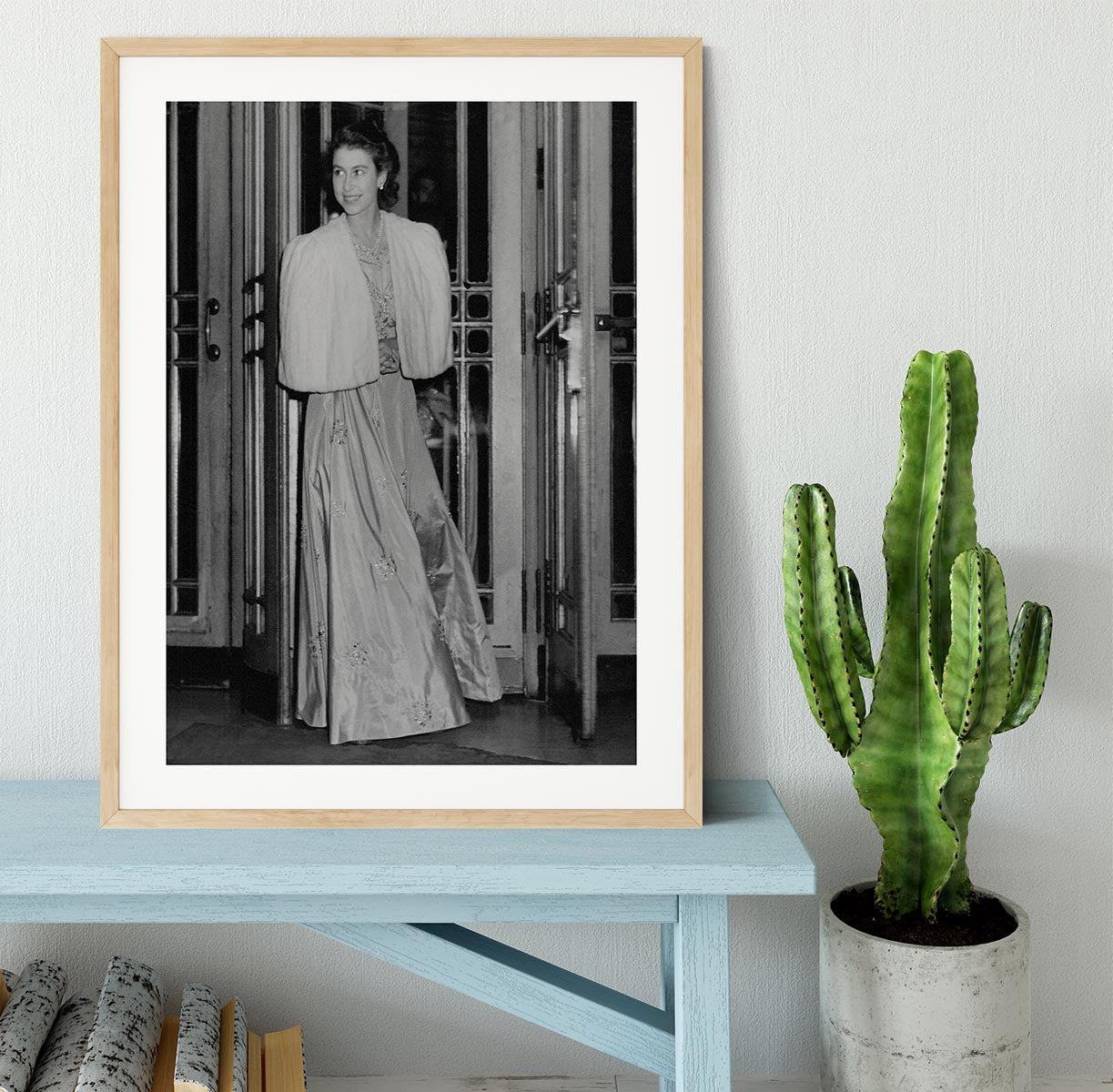 Queen Elizabeth II the day she was engaged to Prince Philip Framed Print - Canvas Art Rocks - 3