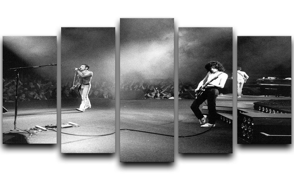 Queen Live 5 Split Panel Canvas  - Canvas Art Rocks - 1