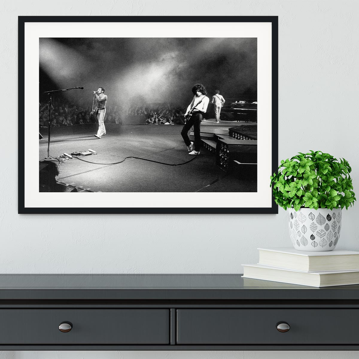 Queen Live Framed Print - Canvas Art Rocks - 1