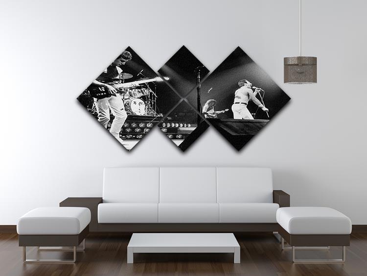 Queen Live On Stage 4 Square Multi Panel Canvas - Canvas Art Rocks - 3