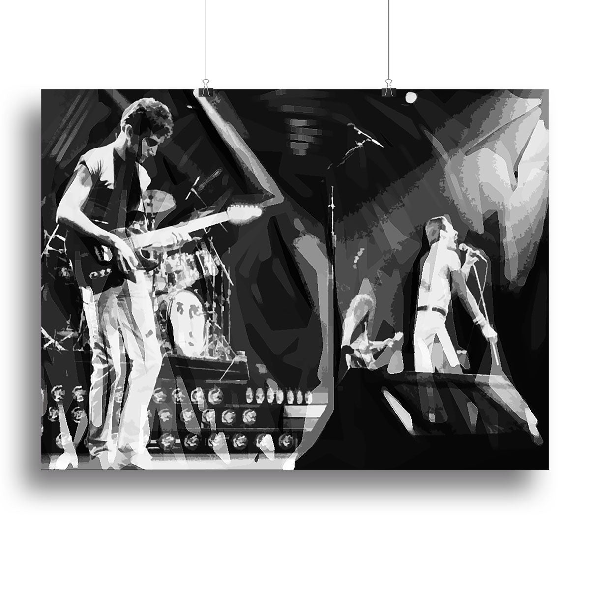 Queen Live On Stage Pop Art Canvas Print or Poster - Canvas Art Rocks - 2