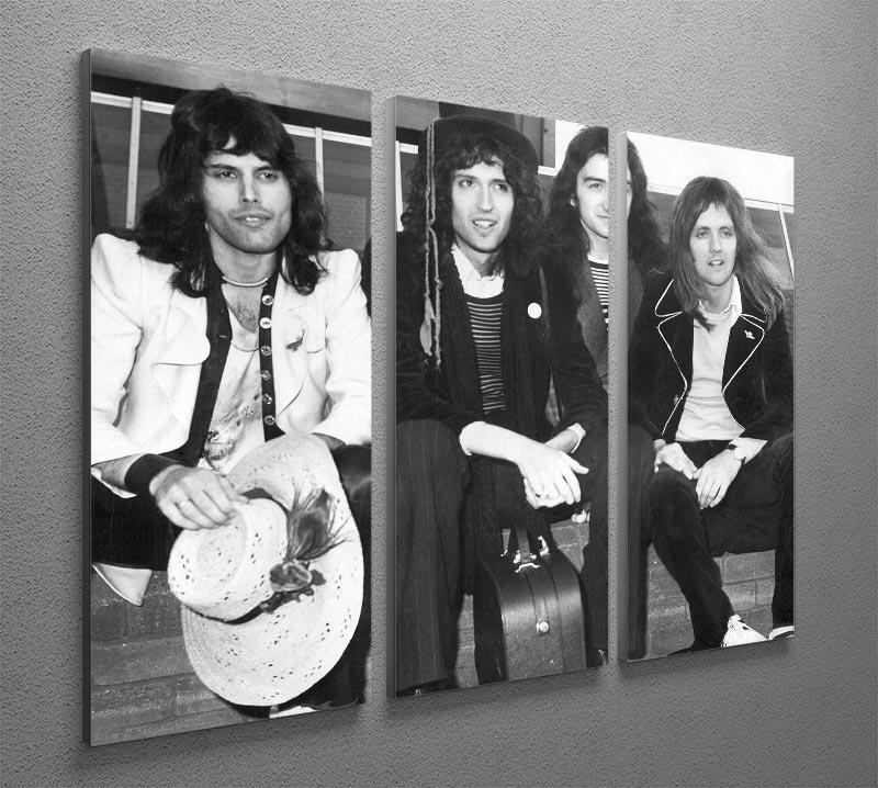 Queen in 1974 3 Split Panel Canvas Print - Canvas Art Rocks - 2
