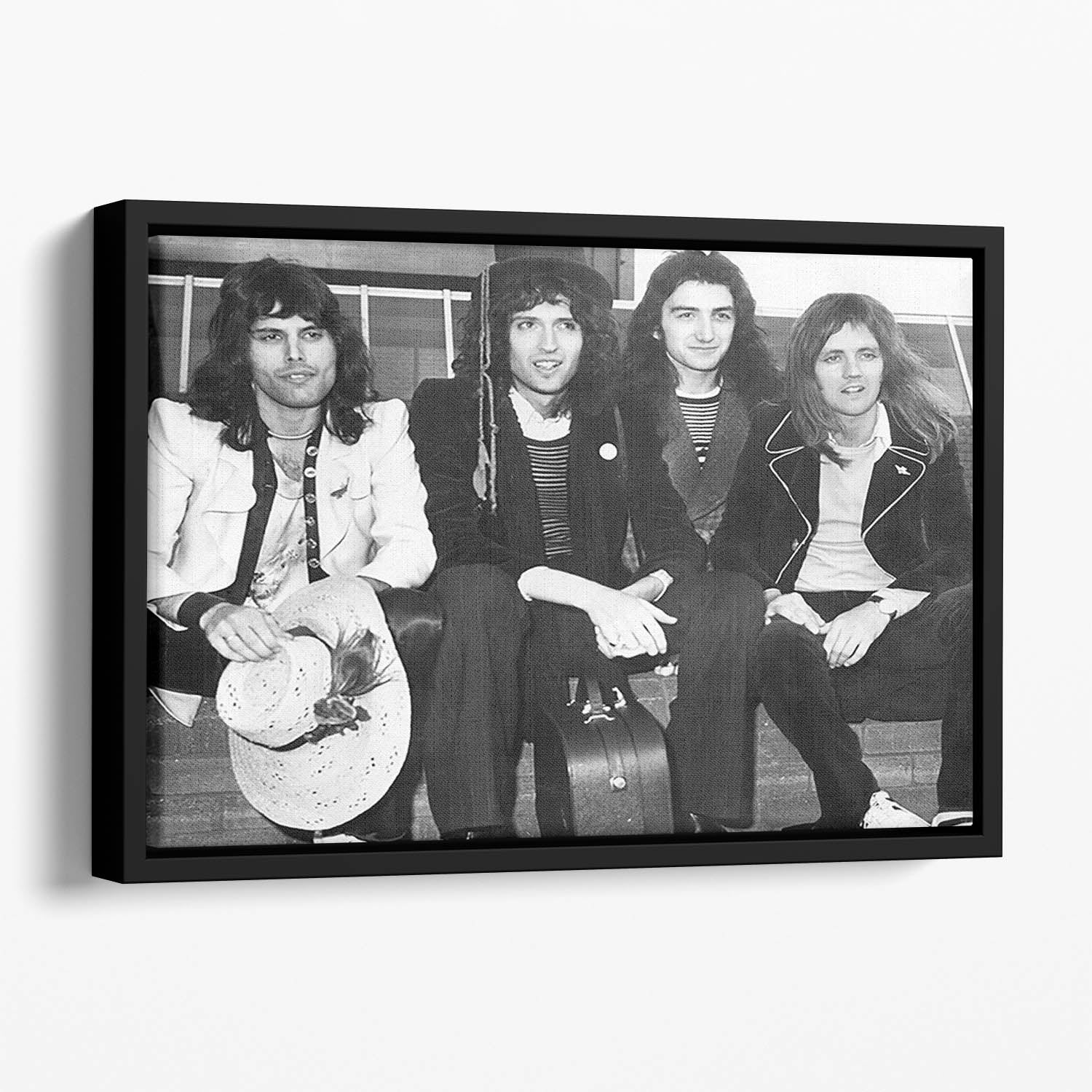 Queen in 1974 Floating Framed Canvas