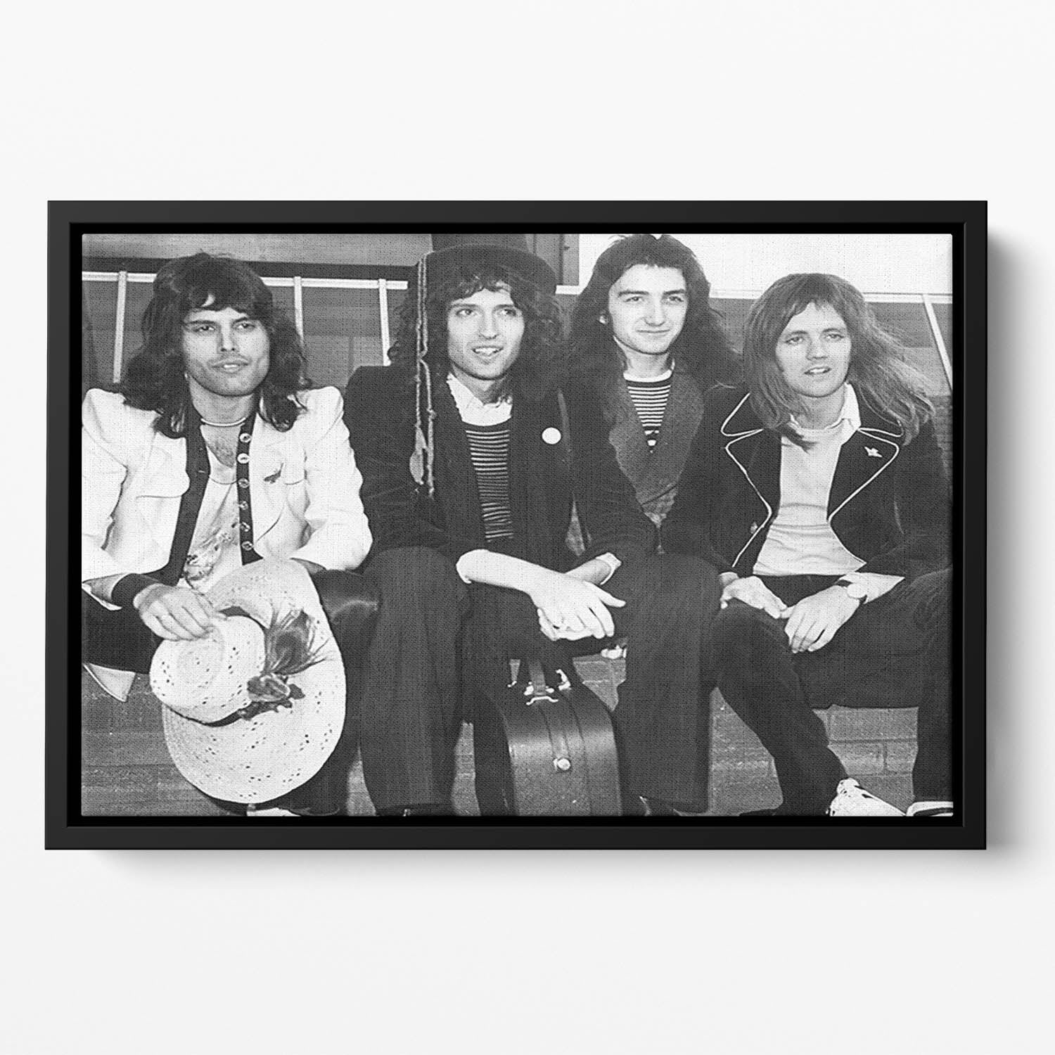 Queen in 1974 Floating Framed Canvas