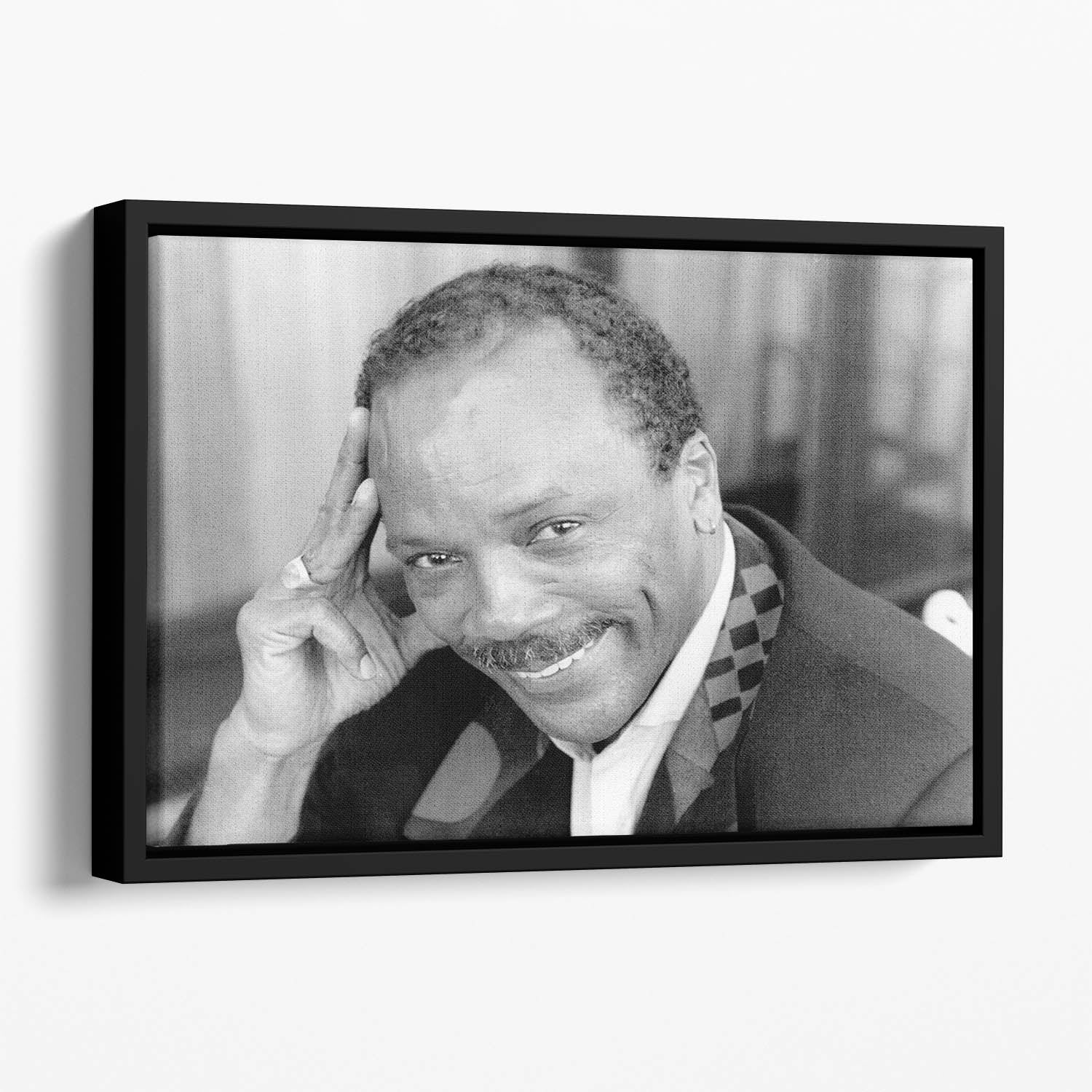 Quincy Jones Floating Framed Canvas