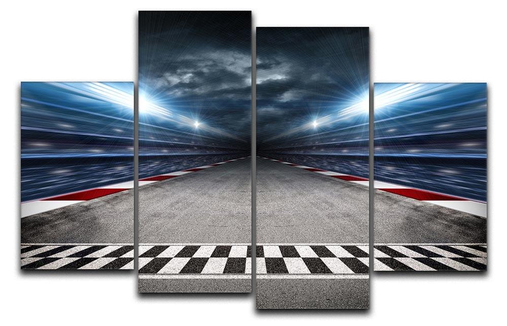Race Track 4 Split Panel Canvas  - Canvas Art Rocks - 1
