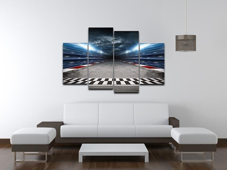 Race Track 4 Split Panel Canvas  - Canvas Art Rocks - 3