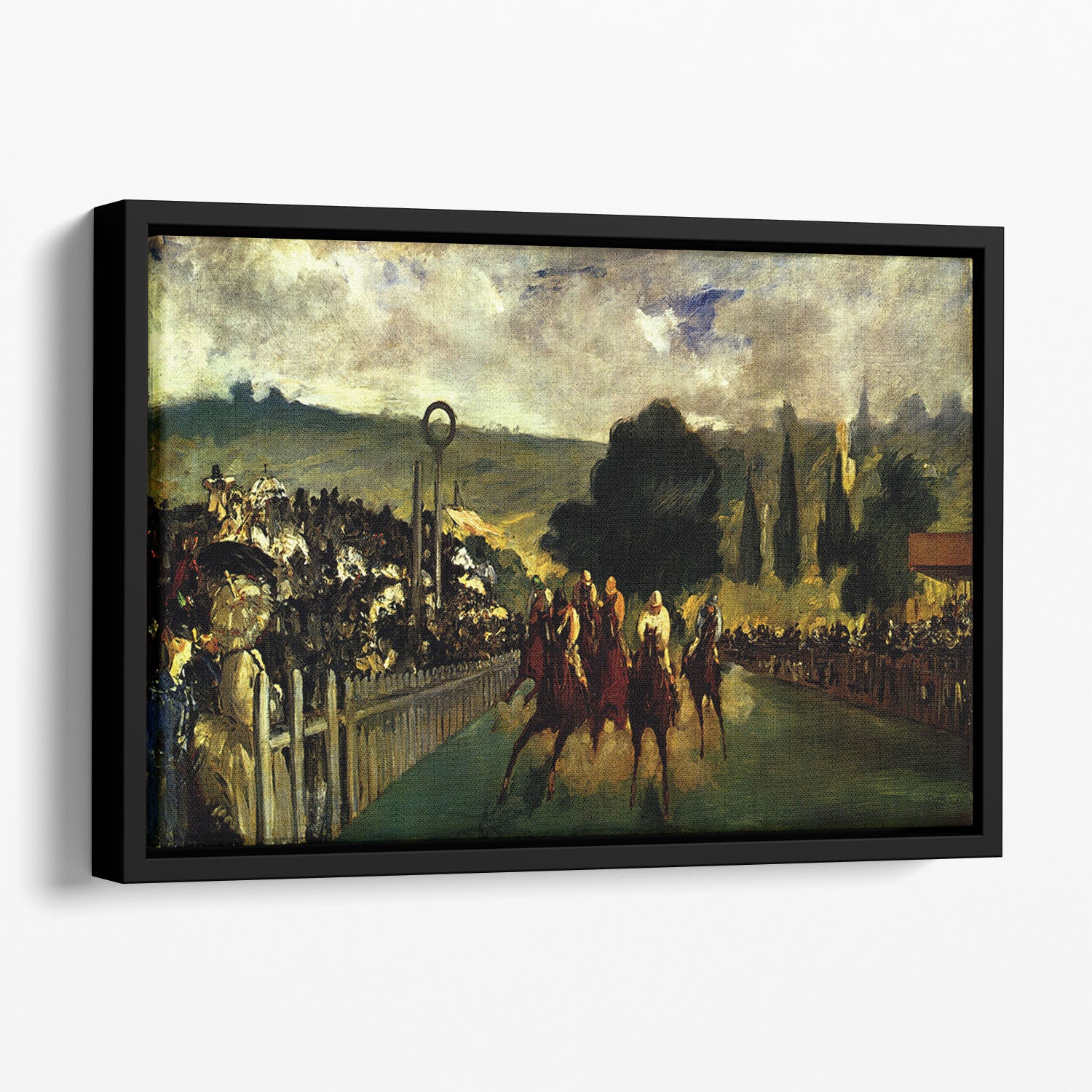 Race at Longchamp by Manet Floating Framed Canvas