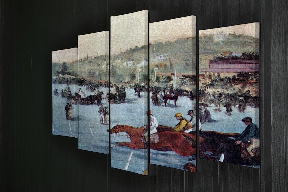 Races at the Bois de Boulogne by Manet 5 Split Panel Canvas - Canvas Art Rocks - 2