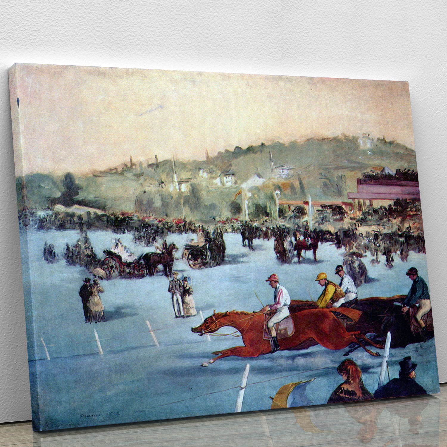 Races at the Bois de Boulogne by Manet Canvas Print or Poster - Canvas Art Rocks - 1