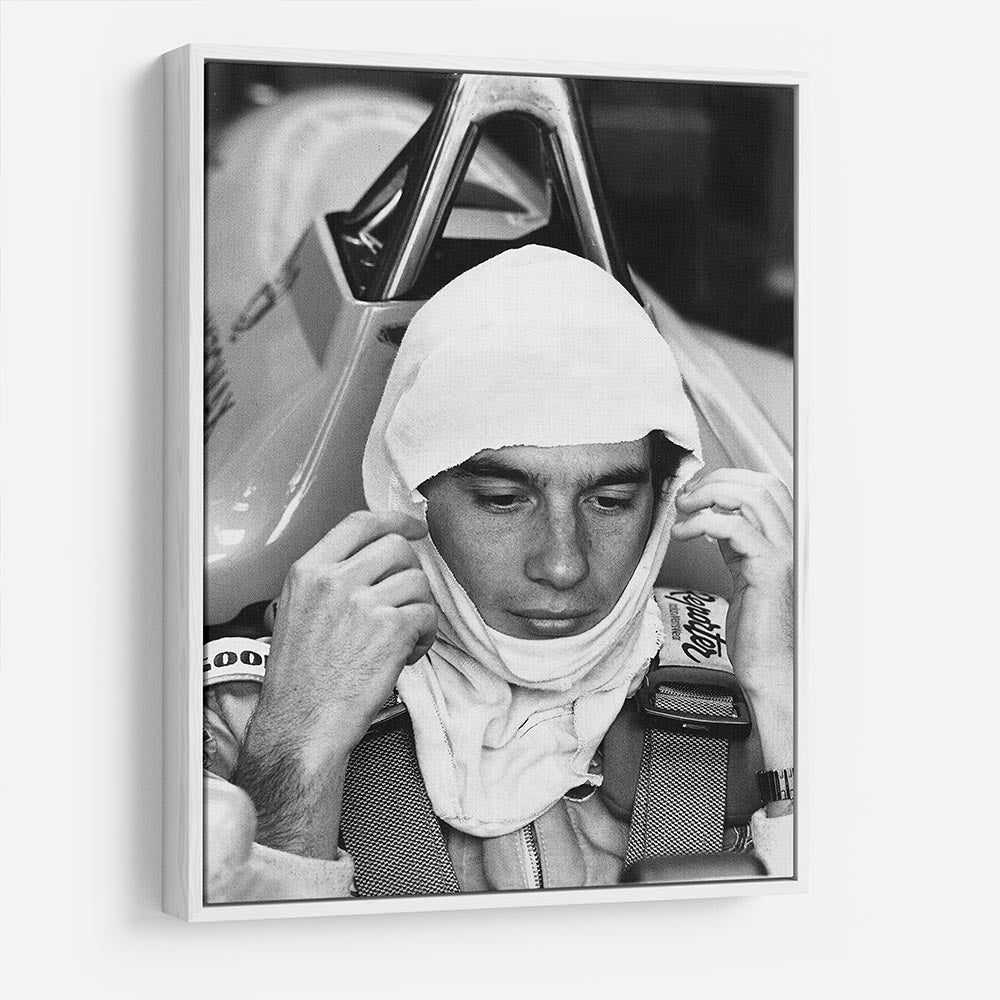 Racing driver Ayrton Senna at Silverstone HD Metal Print