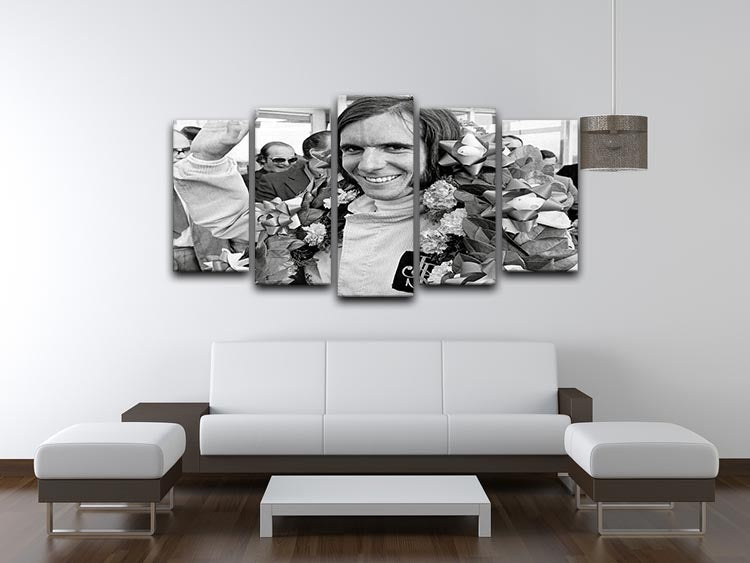 Racing driver Emerson Fittipaldi 1972 5 Split Panel Canvas - Canvas Art Rocks - 3