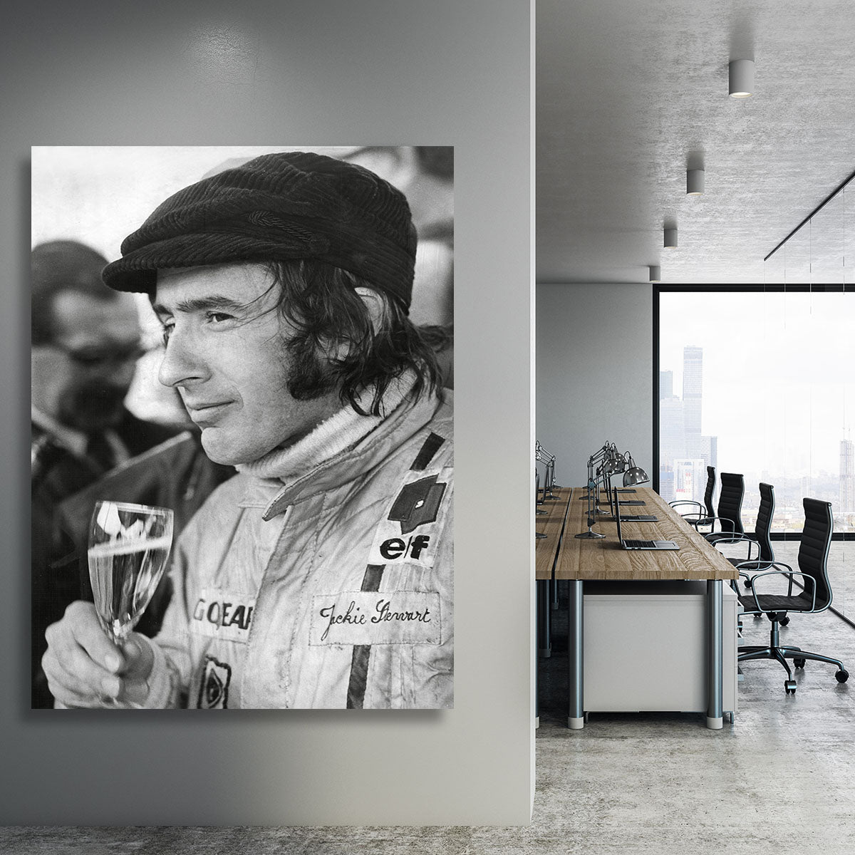 Racing driver Jackie Stewart in 1971 Canvas Print or Poster - Canvas Art Rocks - 3