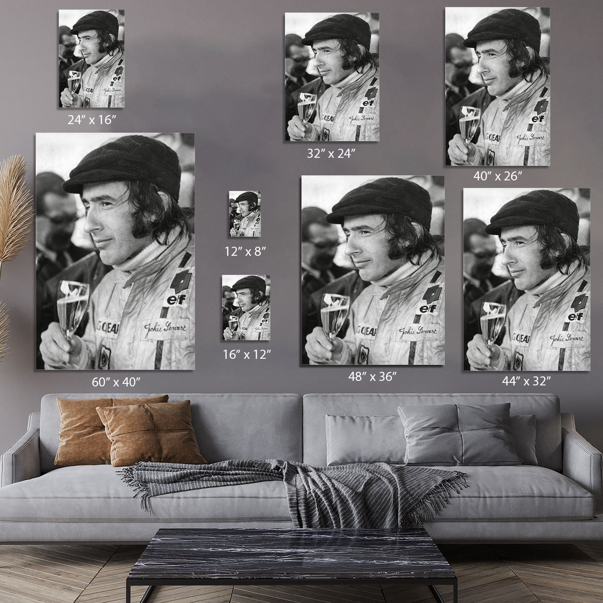 Racing driver Jackie Stewart in 1971 Canvas Print or Poster - Canvas Art Rocks - 7