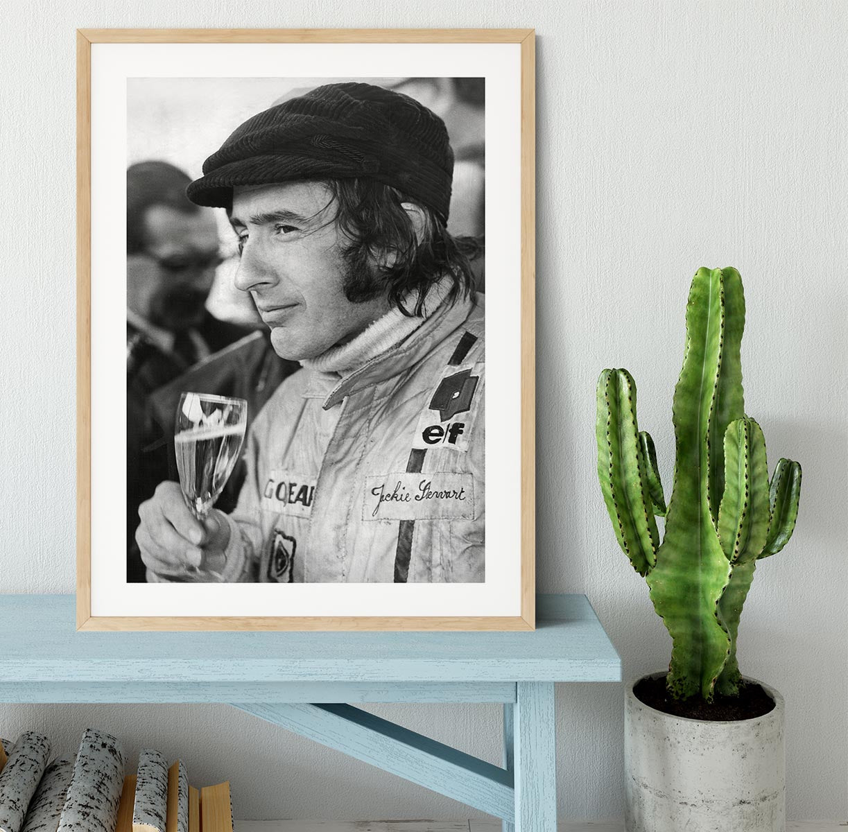 Racing driver Jackie Stewart in 1971 Framed Print - Canvas Art Rocks - 3