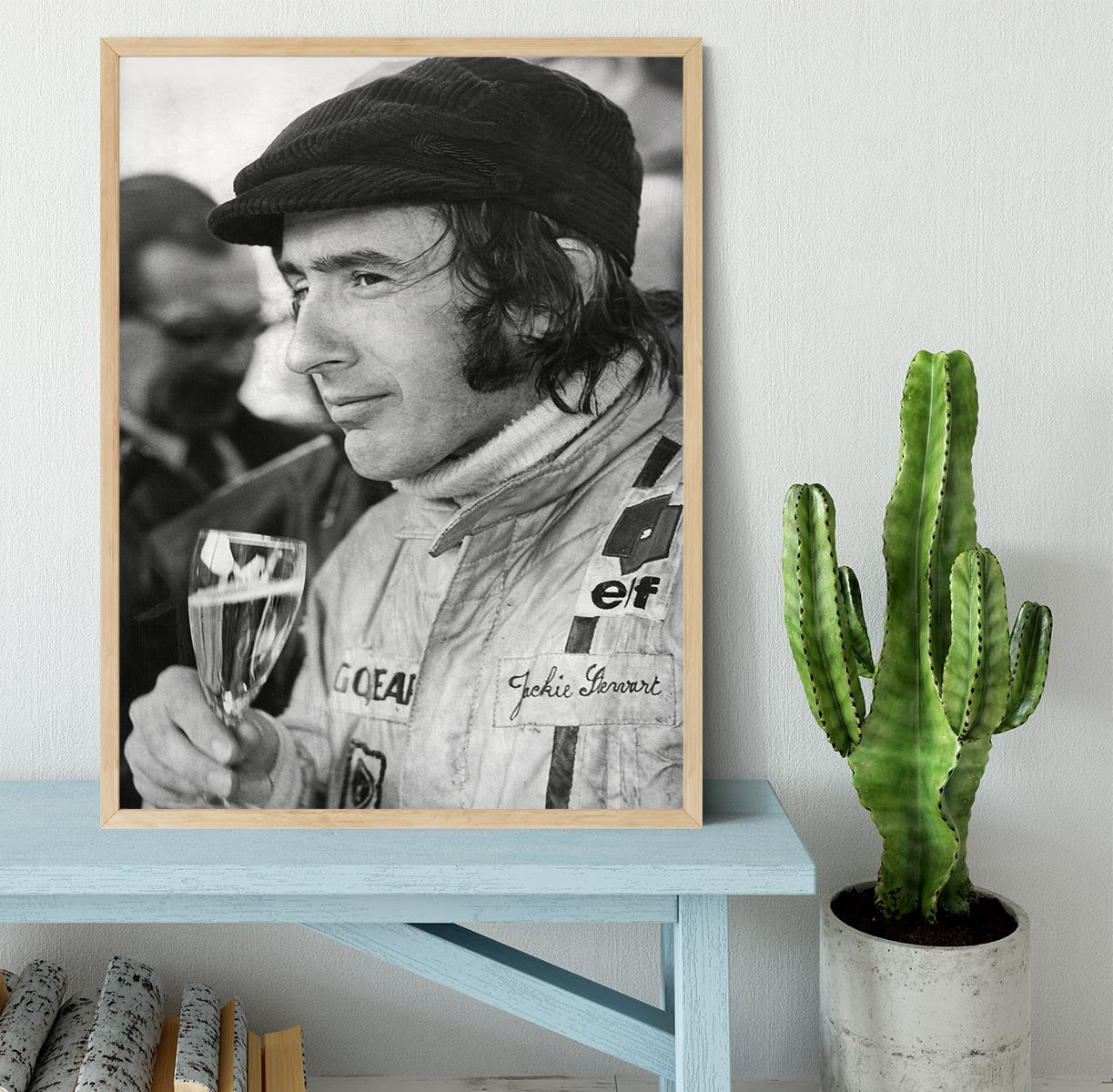 Racing driver Jackie Stewart in 1971 Framed Print - Canvas Art Rocks - 4