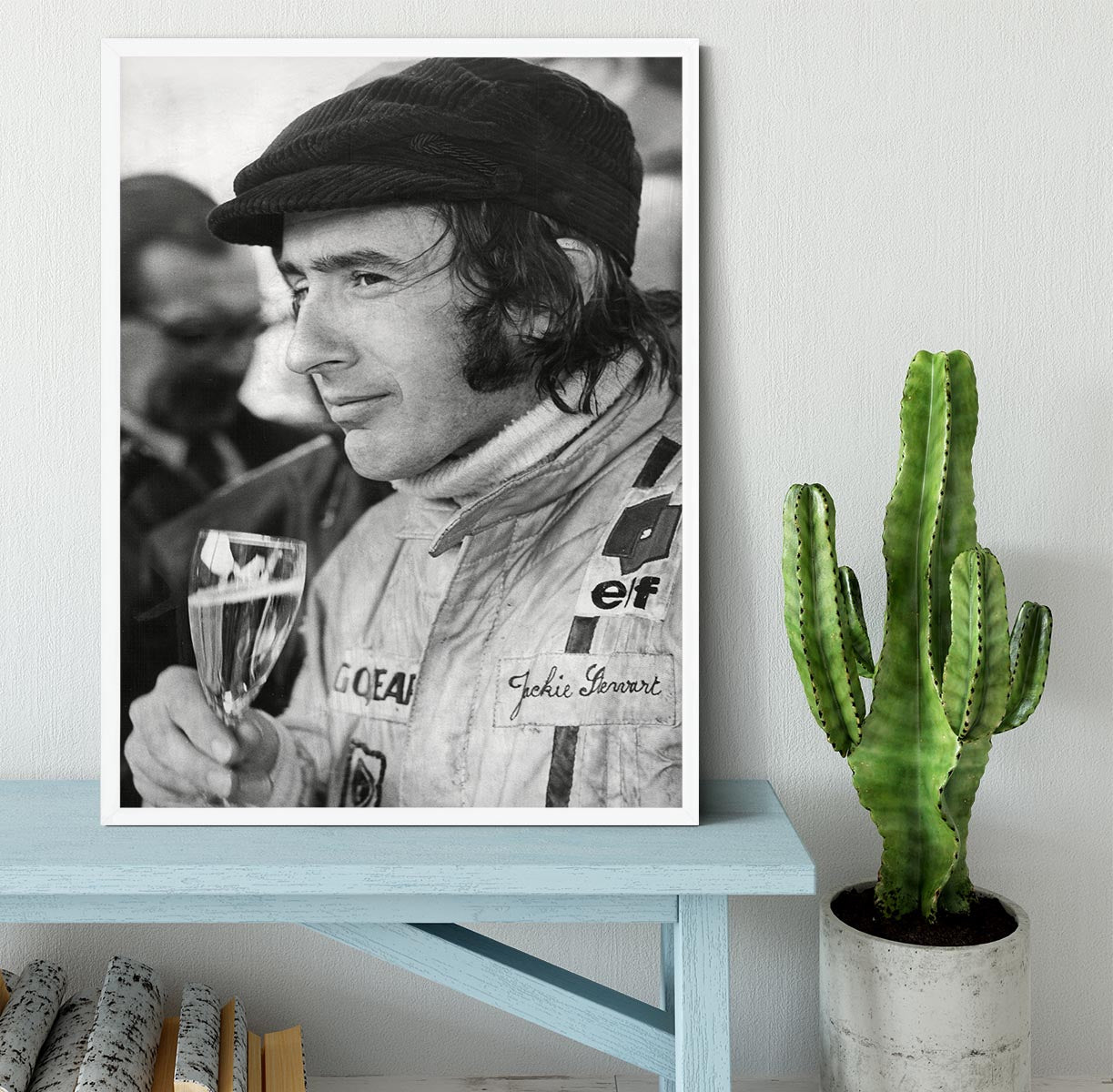 Racing driver Jackie Stewart in 1971 Framed Print - Canvas Art Rocks -6