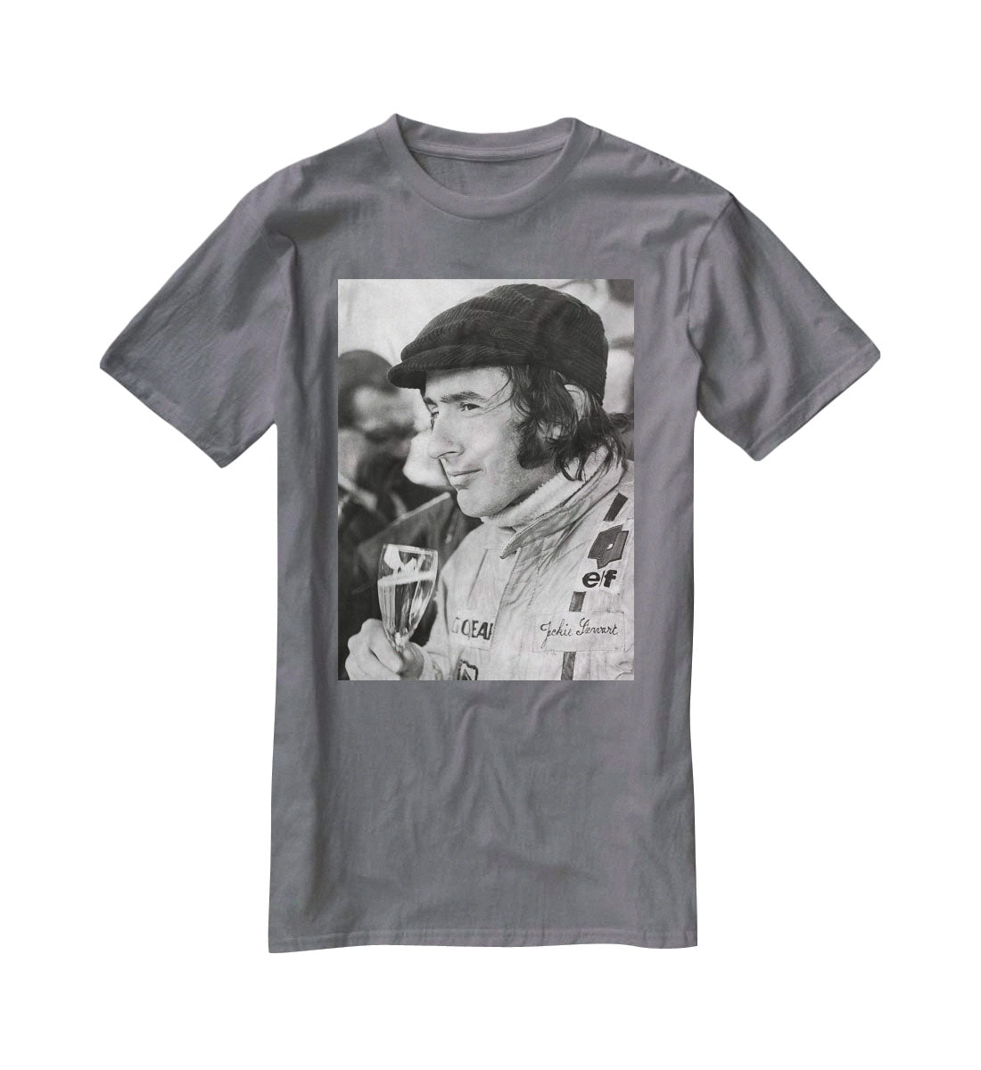 Racing driver Jackie Stewart in 1971 T-Shirt - Canvas Art Rocks - 3