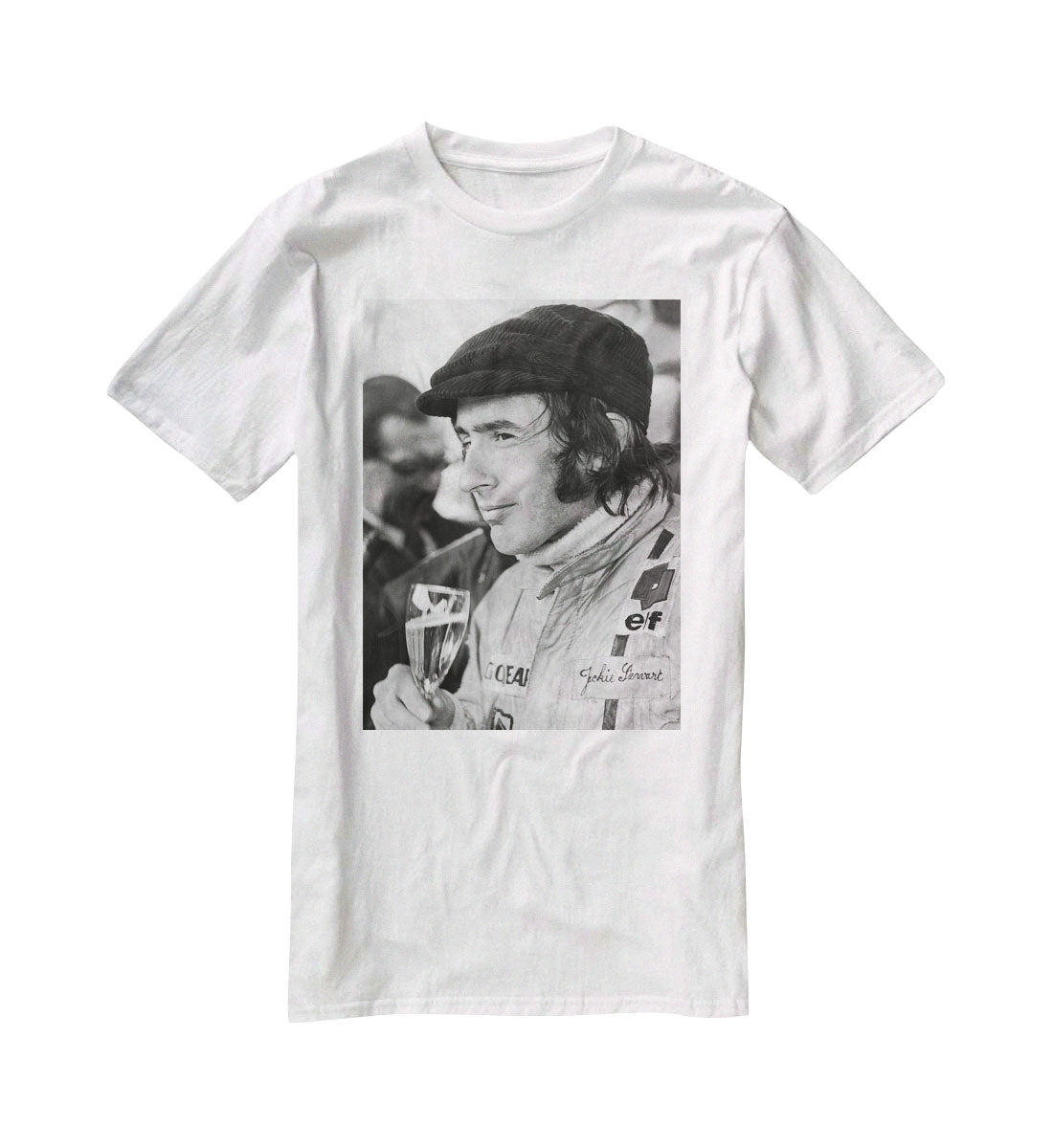 Racing driver Jackie Stewart in 1971 T-Shirt - Canvas Art Rocks - 5