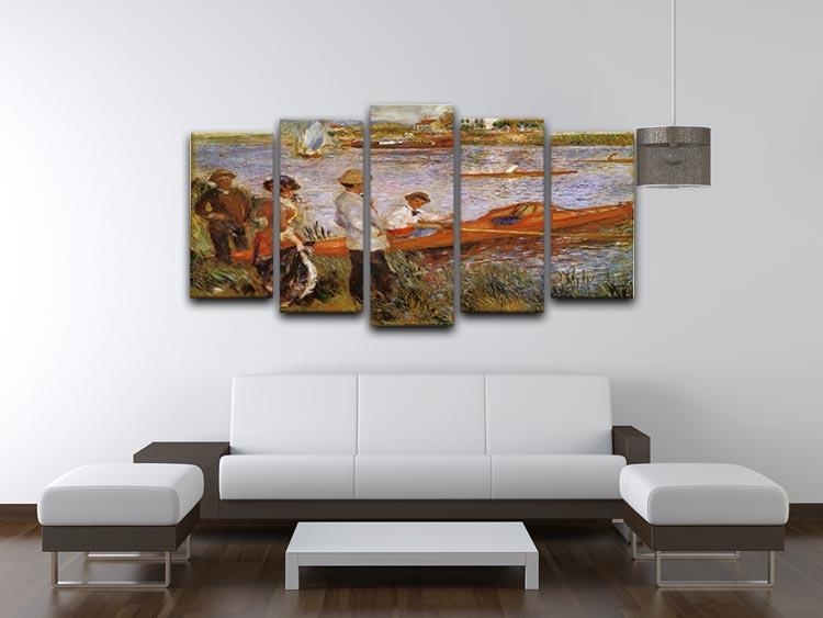 Rameurs A Chatou 1879 by Manet 5 Split Panel Canvas - Canvas Art Rocks - 3