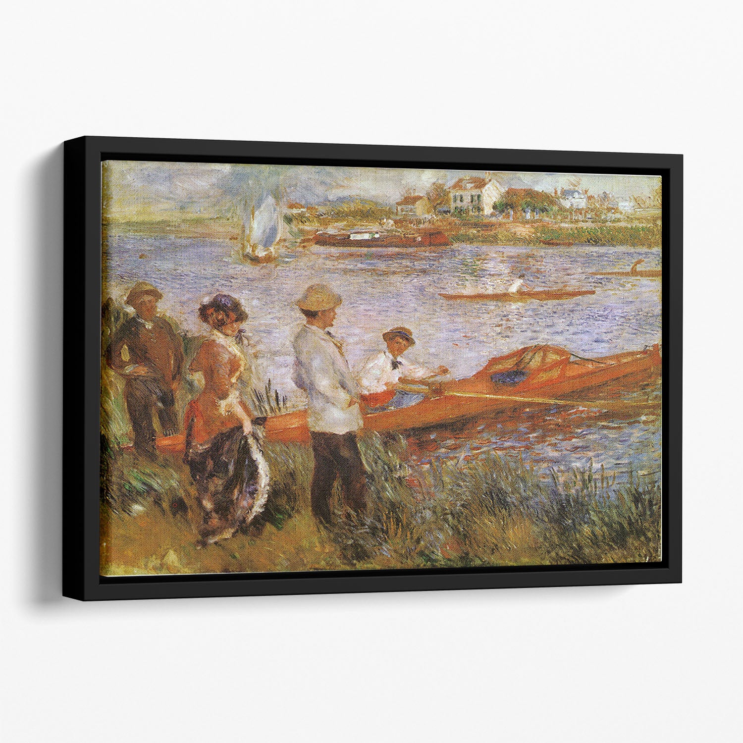 Rameurs A Chatou 1879 by Manet Floating Framed Canvas