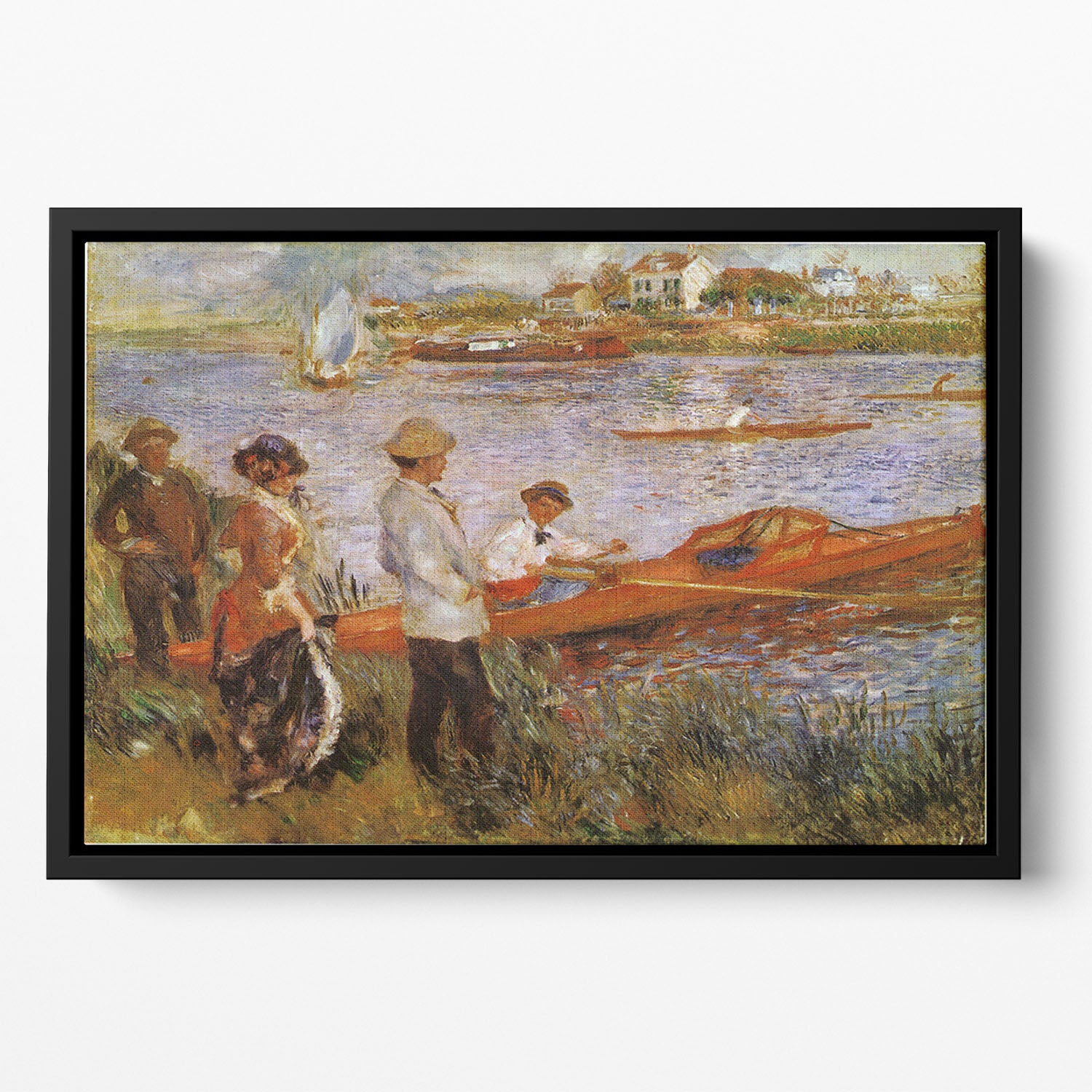 Rameurs A Chatou 1879 by Manet Floating Framed Canvas