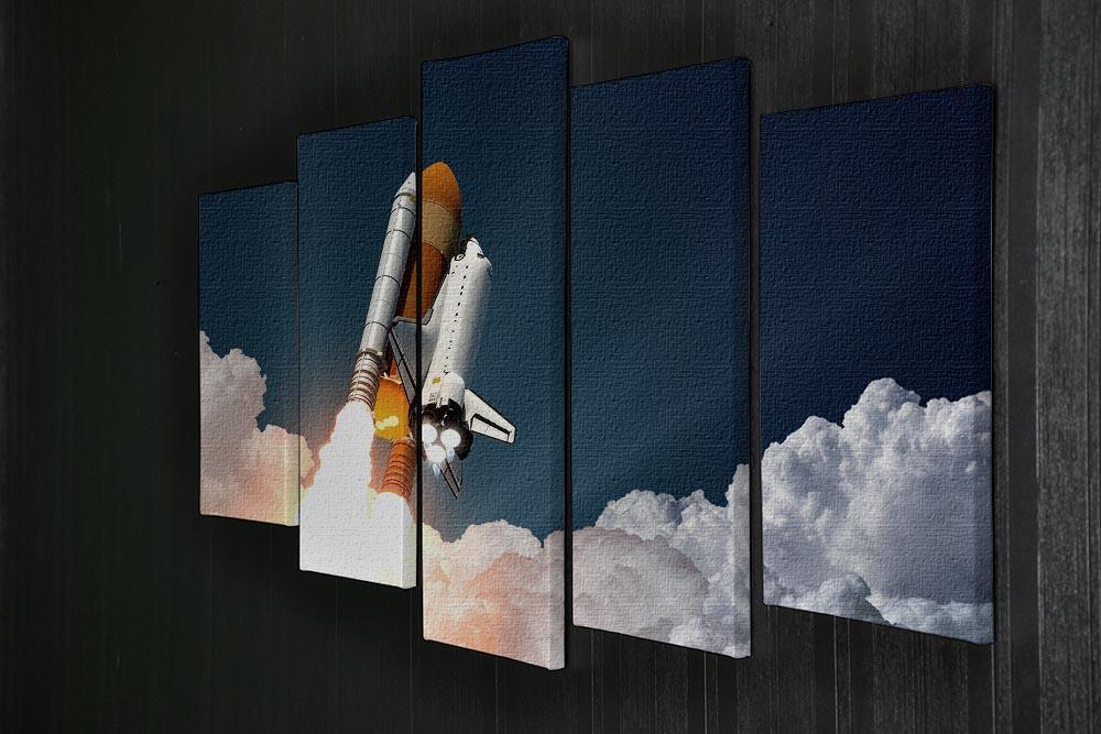 Realistic 3d Scene Of Space Shuttle 5 Split Panel Canvas - Canvas Art Rocks - 2