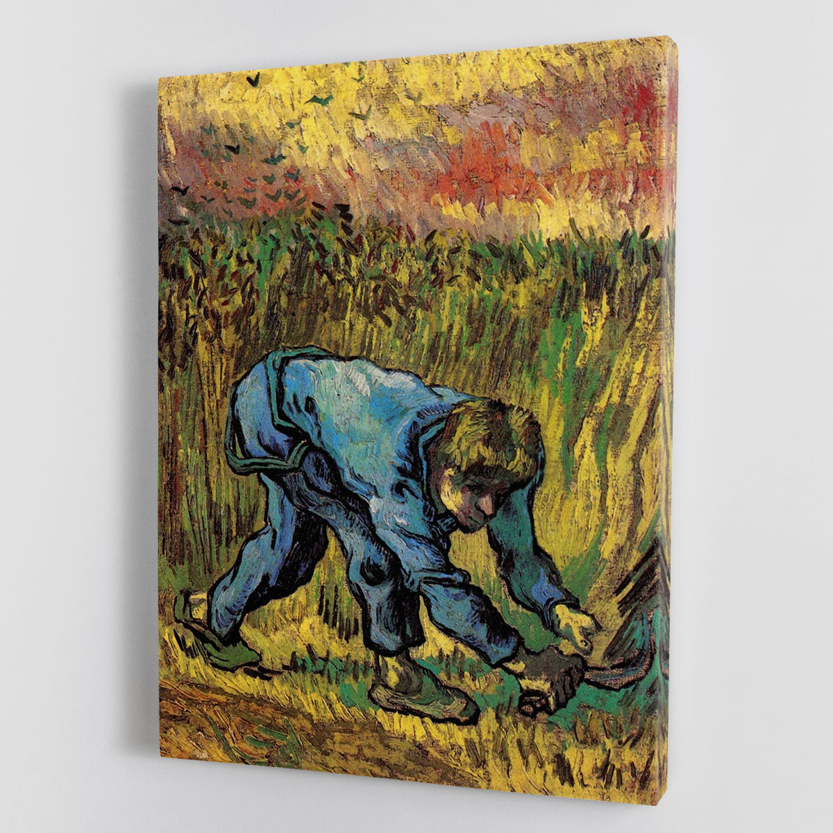 Reaper with Sickle after Millet by Van Gogh Canvas Print or Poster - Canvas Art Rocks - 1