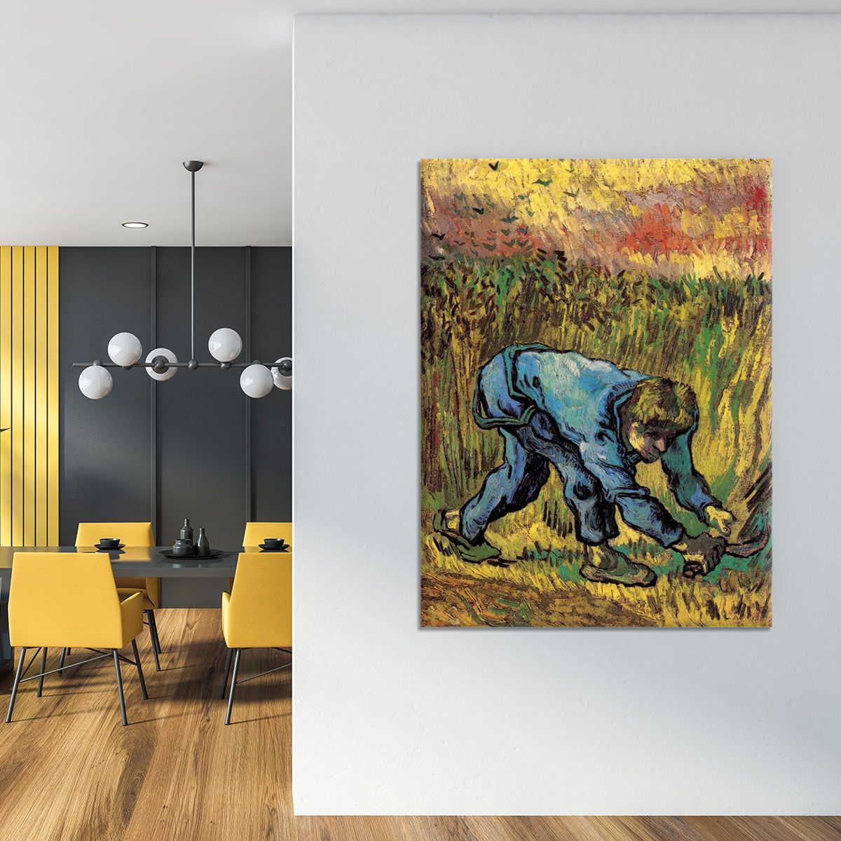 Reaper with Sickle after Millet by Van Gogh Canvas Print or Poster - Canvas Art Rocks - 4