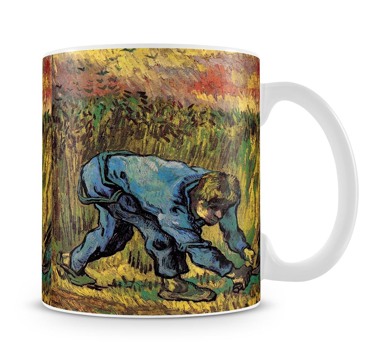 Reaper with Sickle after Millet by Van Gogh Mug - Canvas Art Rocks - 4