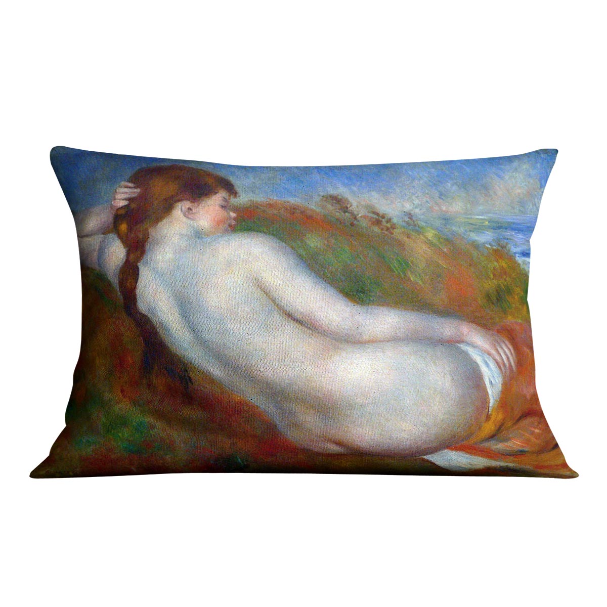 Reclining nude by Renoir Cushion