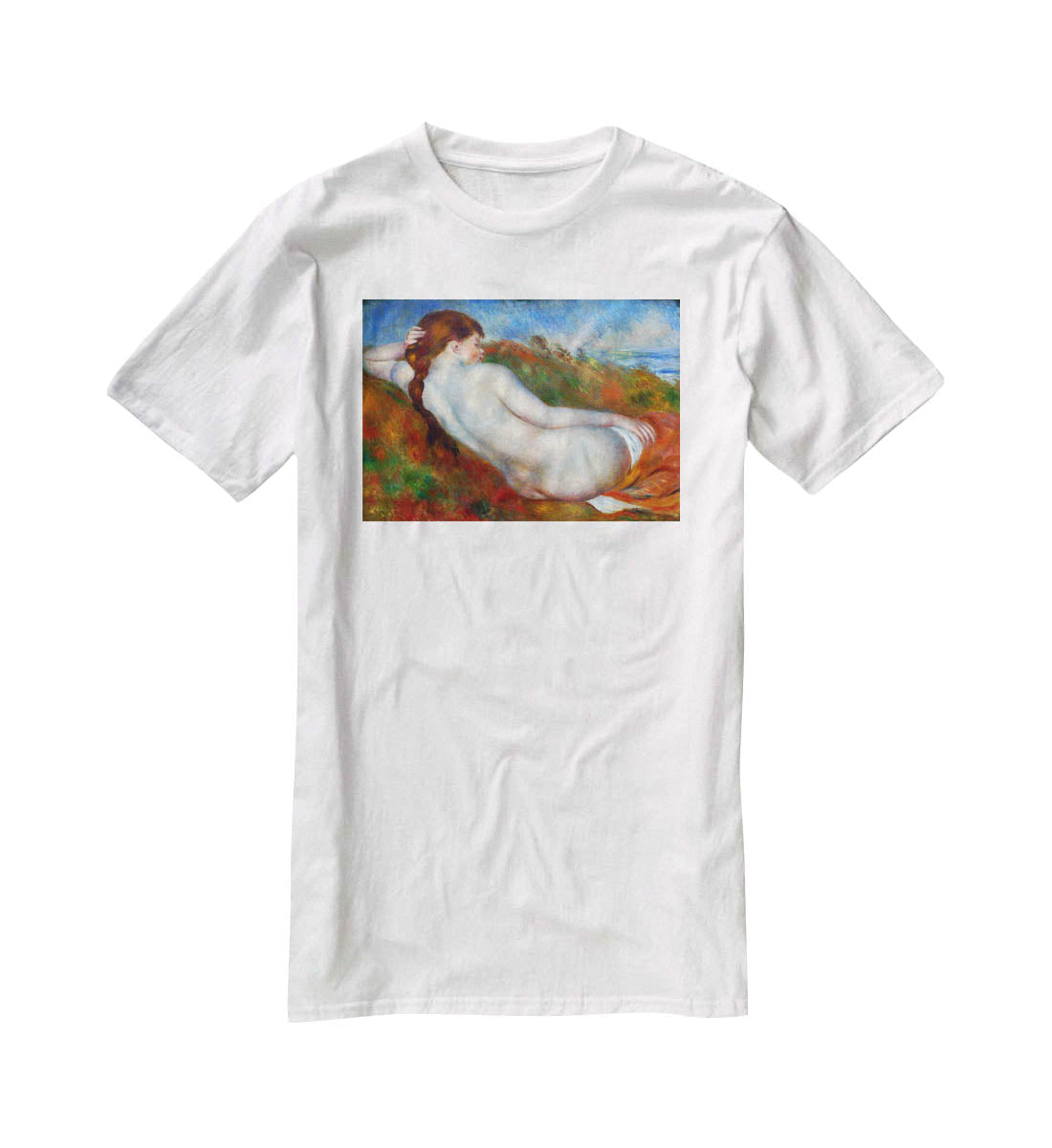 Reclining nude by Renoir T-Shirt - Canvas Art Rocks - 5