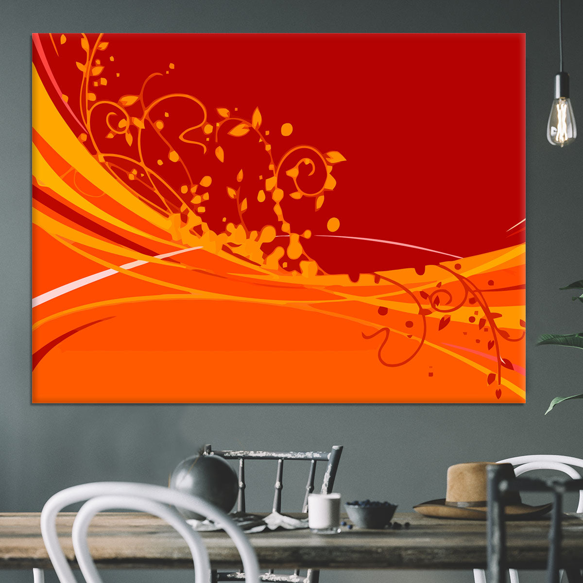 Red Abstract Canvas Print or Poster - Canvas Art Rocks - 3