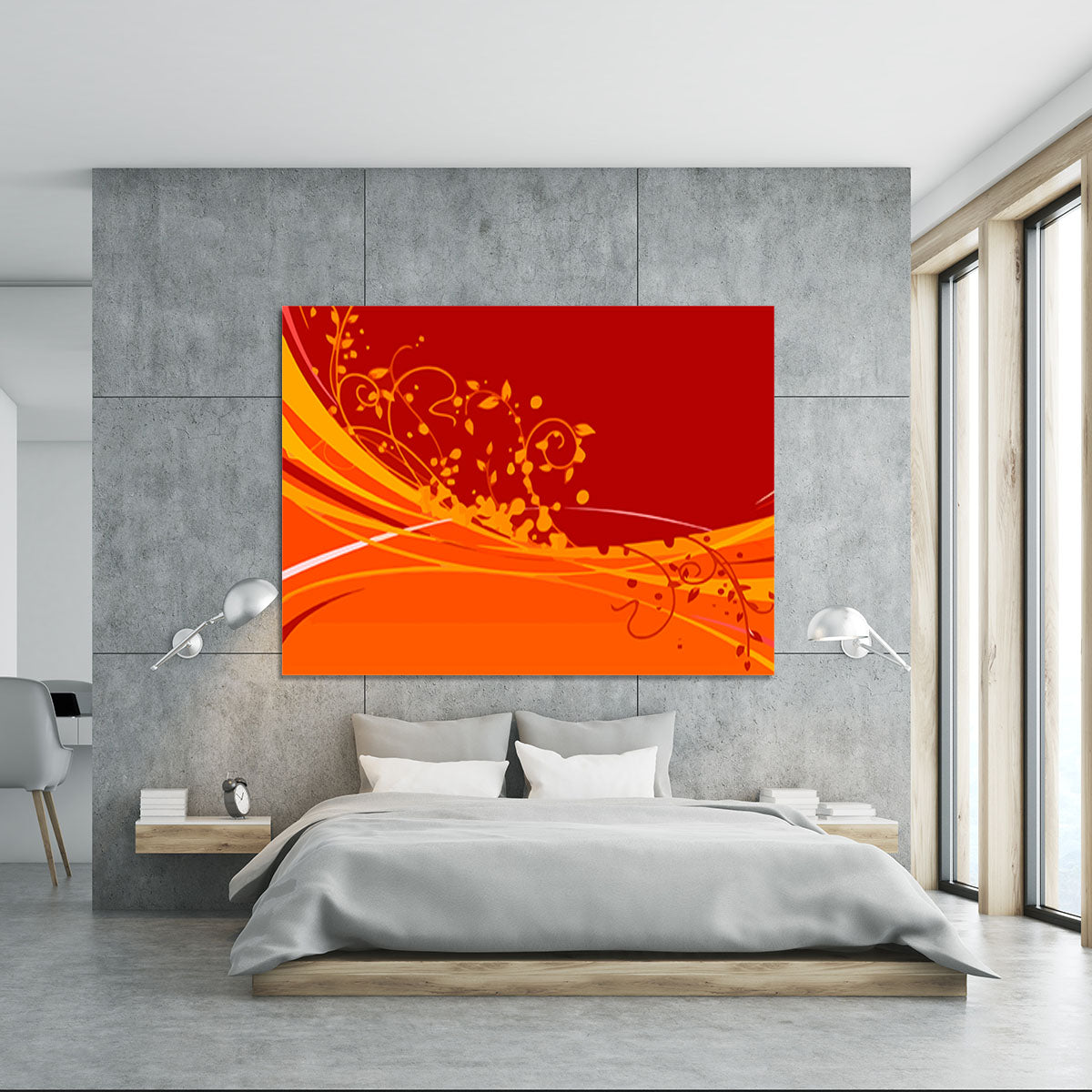 Red Abstract Canvas Print or Poster - Canvas Art Rocks - 5