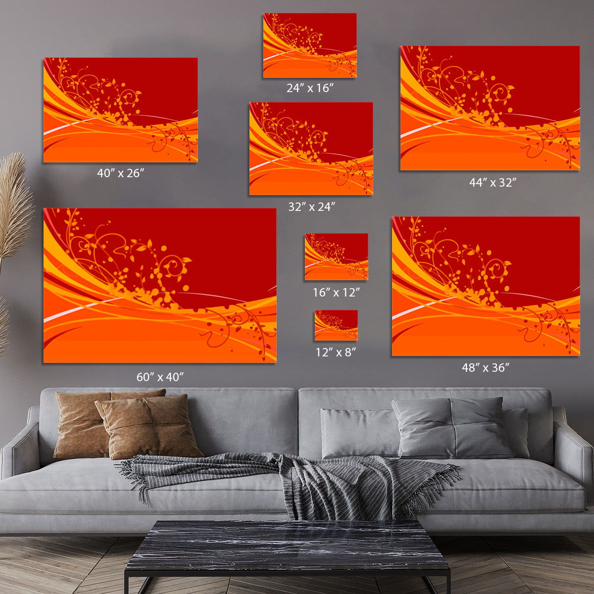 Red Abstract Canvas Print or Poster - Canvas Art Rocks - 7