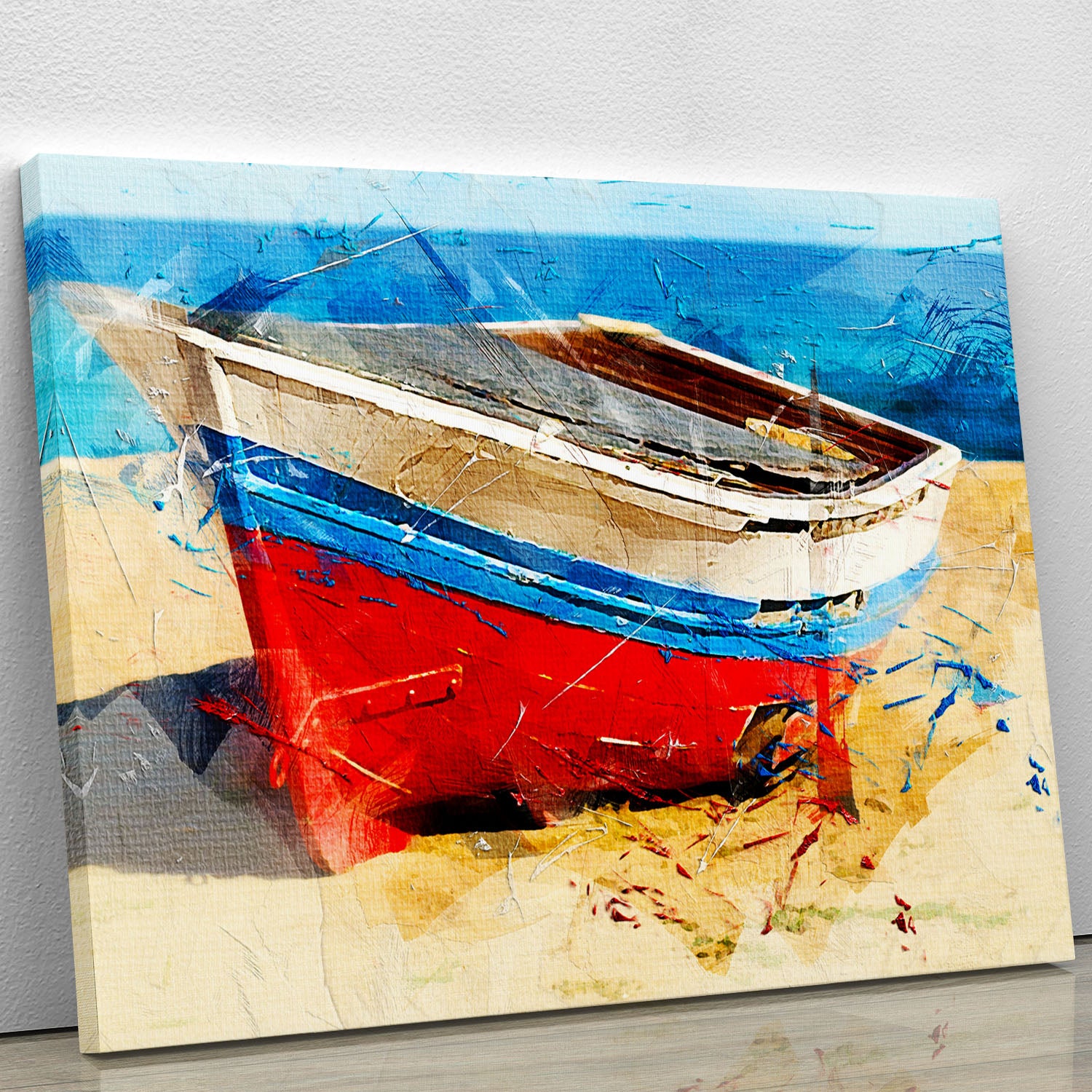 Red Boat Canvas Print or Poster - Canvas Art Rocks - 1