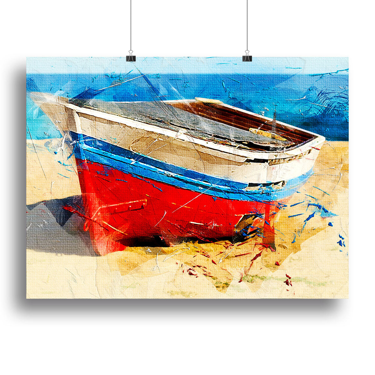 Red Boat Canvas Print or Poster - Canvas Art Rocks - 2