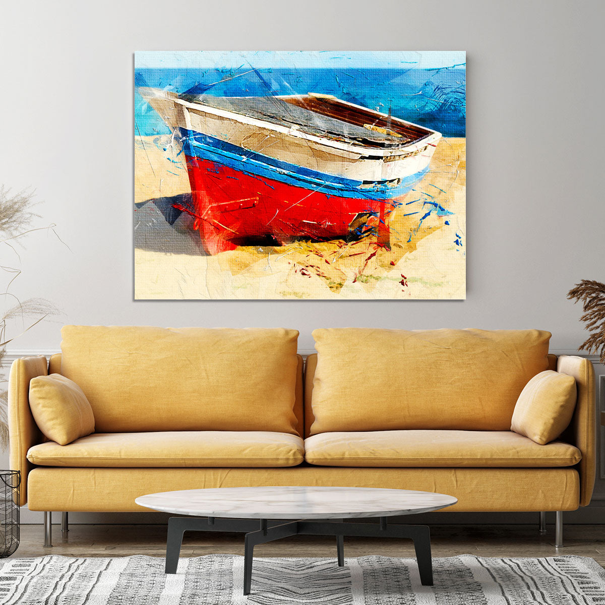 Red Boat Canvas Print or Poster - Canvas Art Rocks - 4
