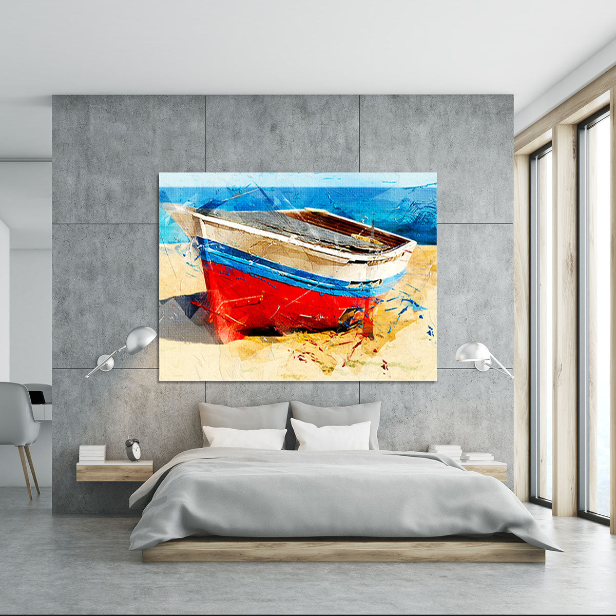 Red Boat Canvas Print or Poster - Canvas Art Rocks - 5