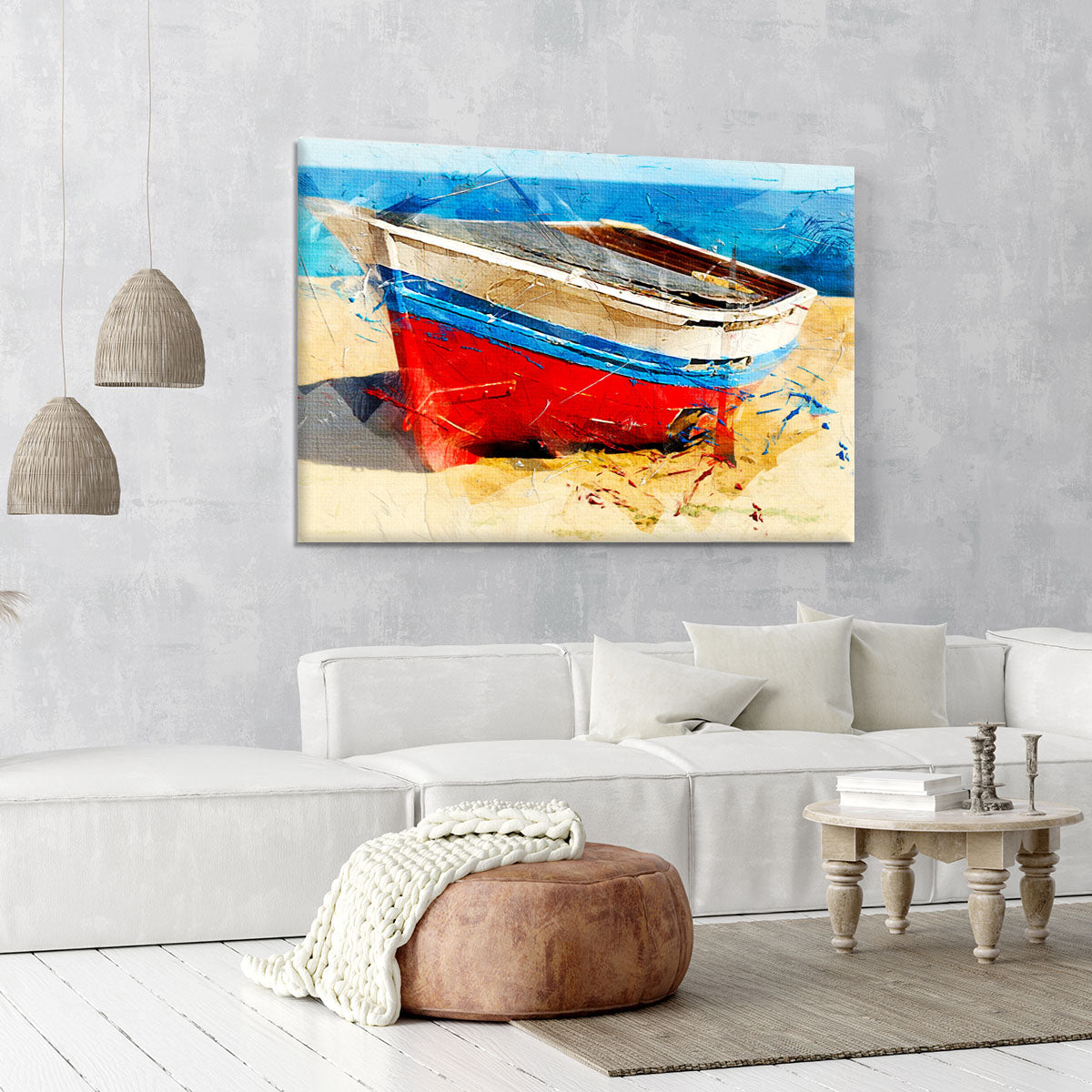 Red Boat Canvas Print or Poster - Canvas Art Rocks - 6