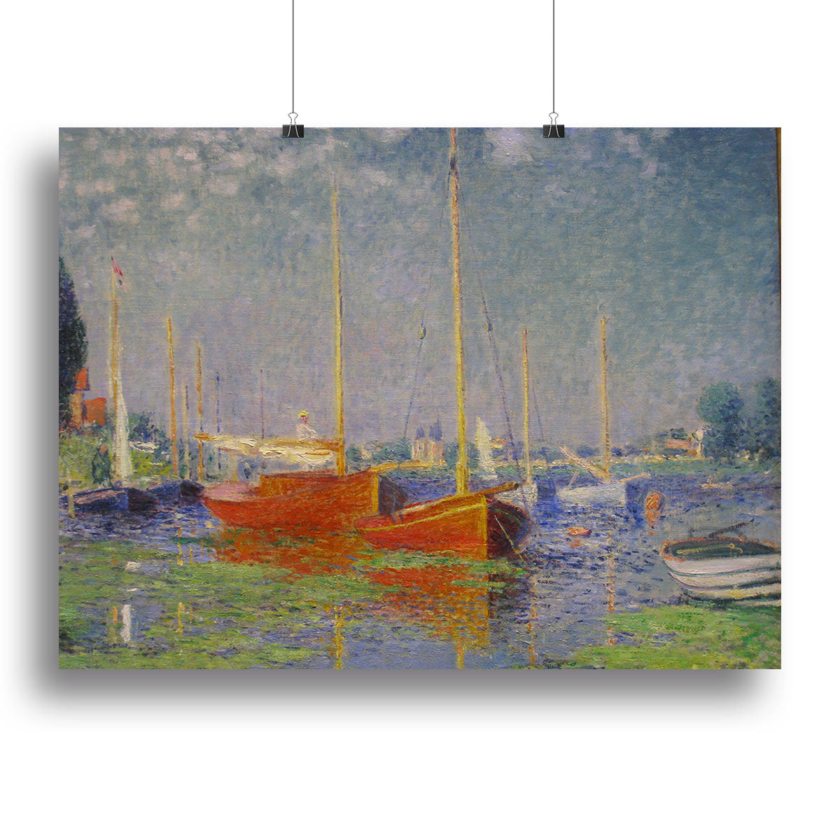 Red Boats at Argenteuil by Monet Canvas Print or Poster - Canvas Art Rocks - 2