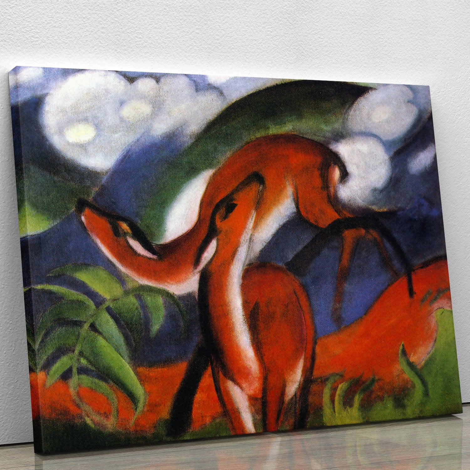 Red Deer II by Franz Marc Canvas Print or Poster - Canvas Art Rocks - 1