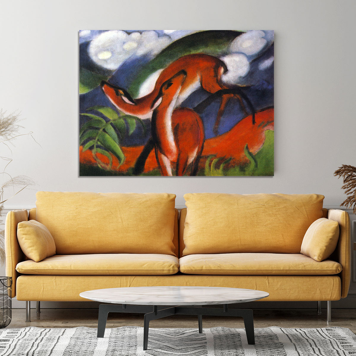 Red Deer II by Franz Marc Canvas Print or Poster - Canvas Art Rocks - 4