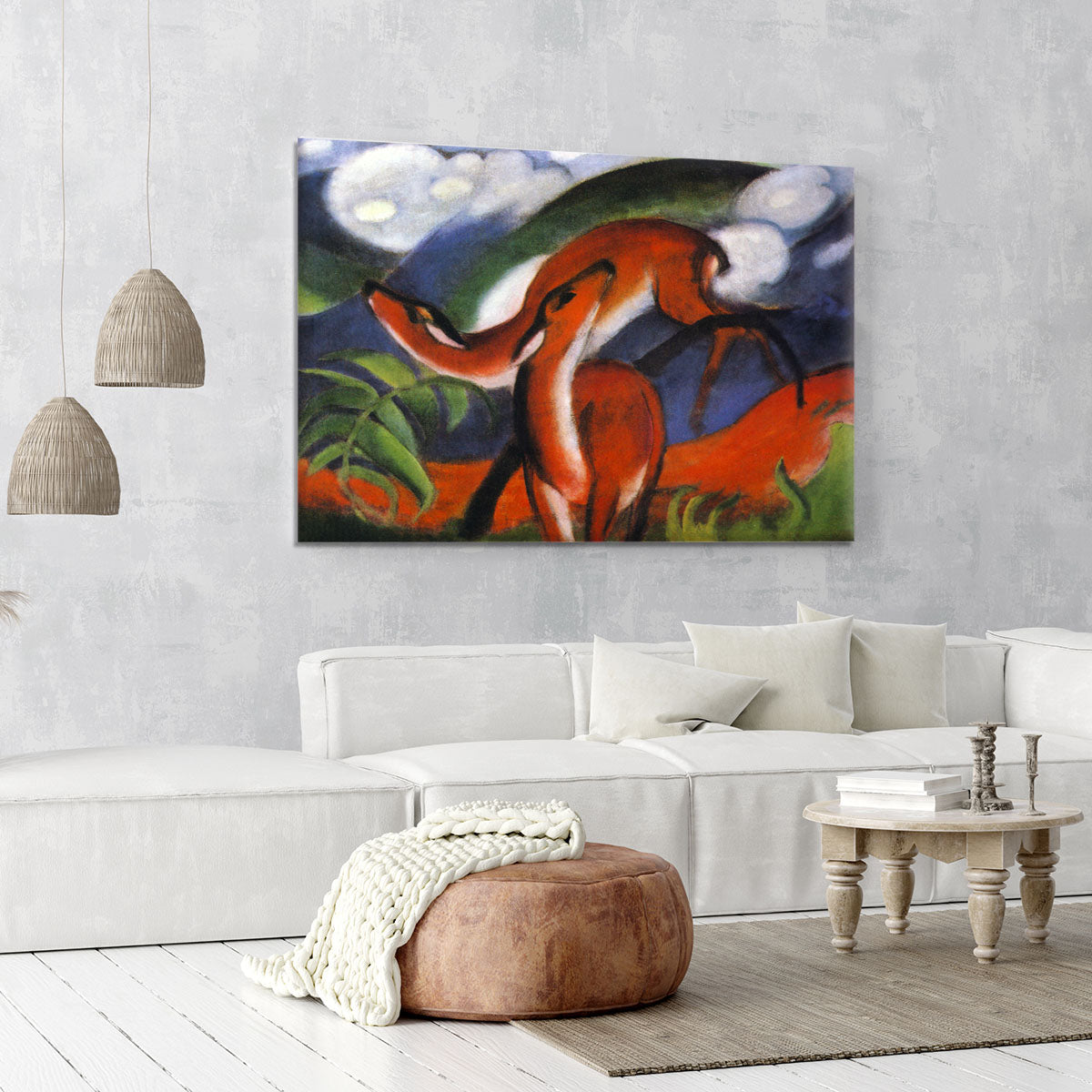 Red Deer II by Franz Marc Canvas Print or Poster - Canvas Art Rocks - 6