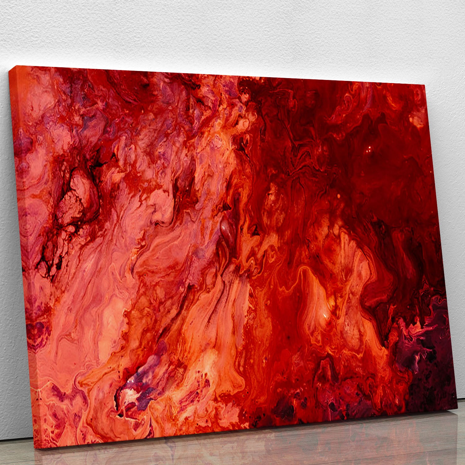 Red Flame Marble Canvas Print or Poster - Canvas Art Rocks - 1