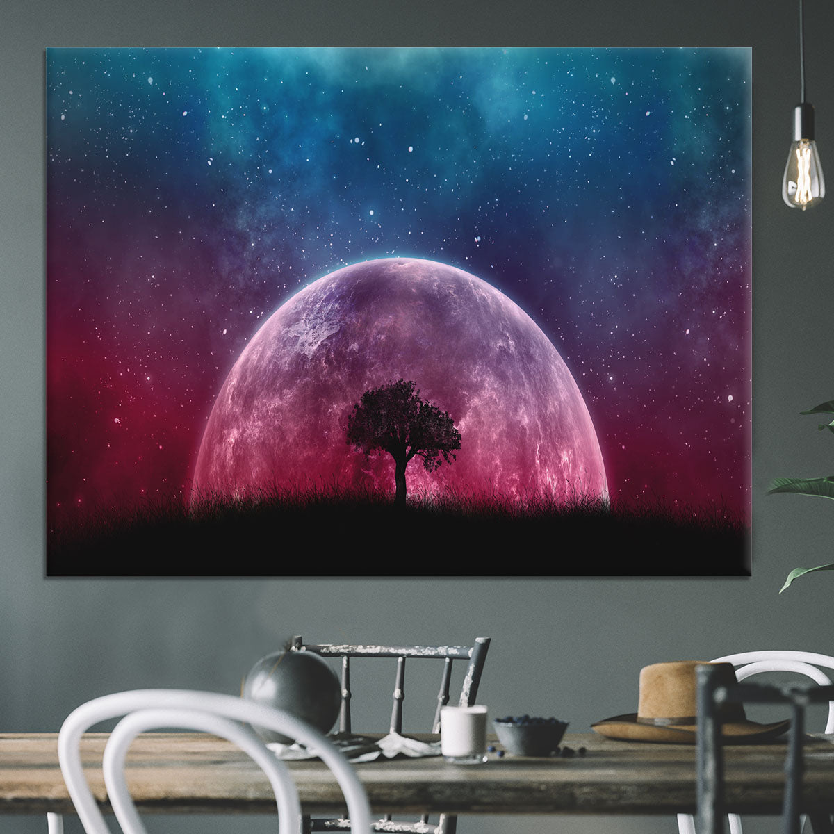Red Moon Canvas Print or Poster - Canvas Art Rocks - 3
