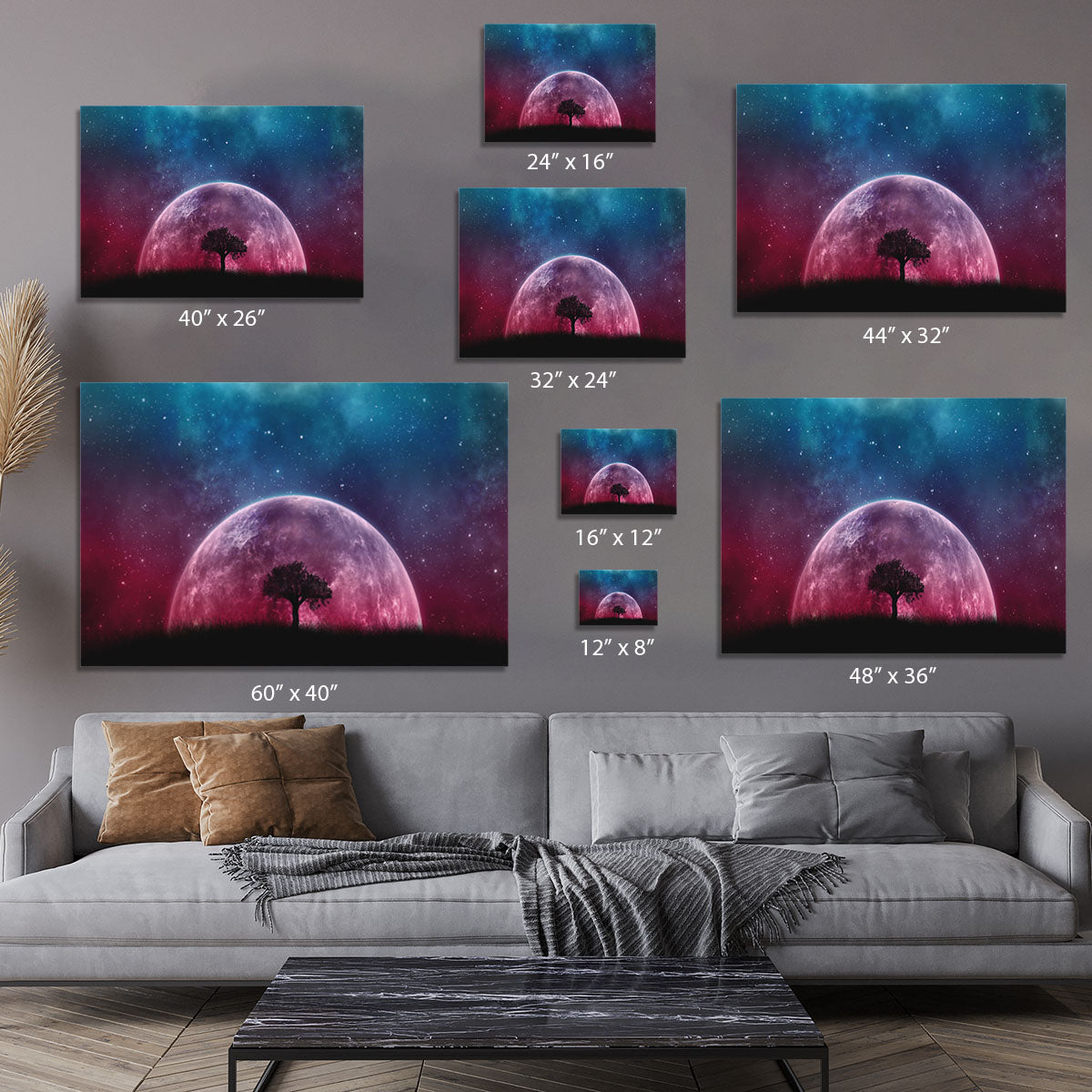 Red Moon Canvas Print or Poster - Canvas Art Rocks - 7