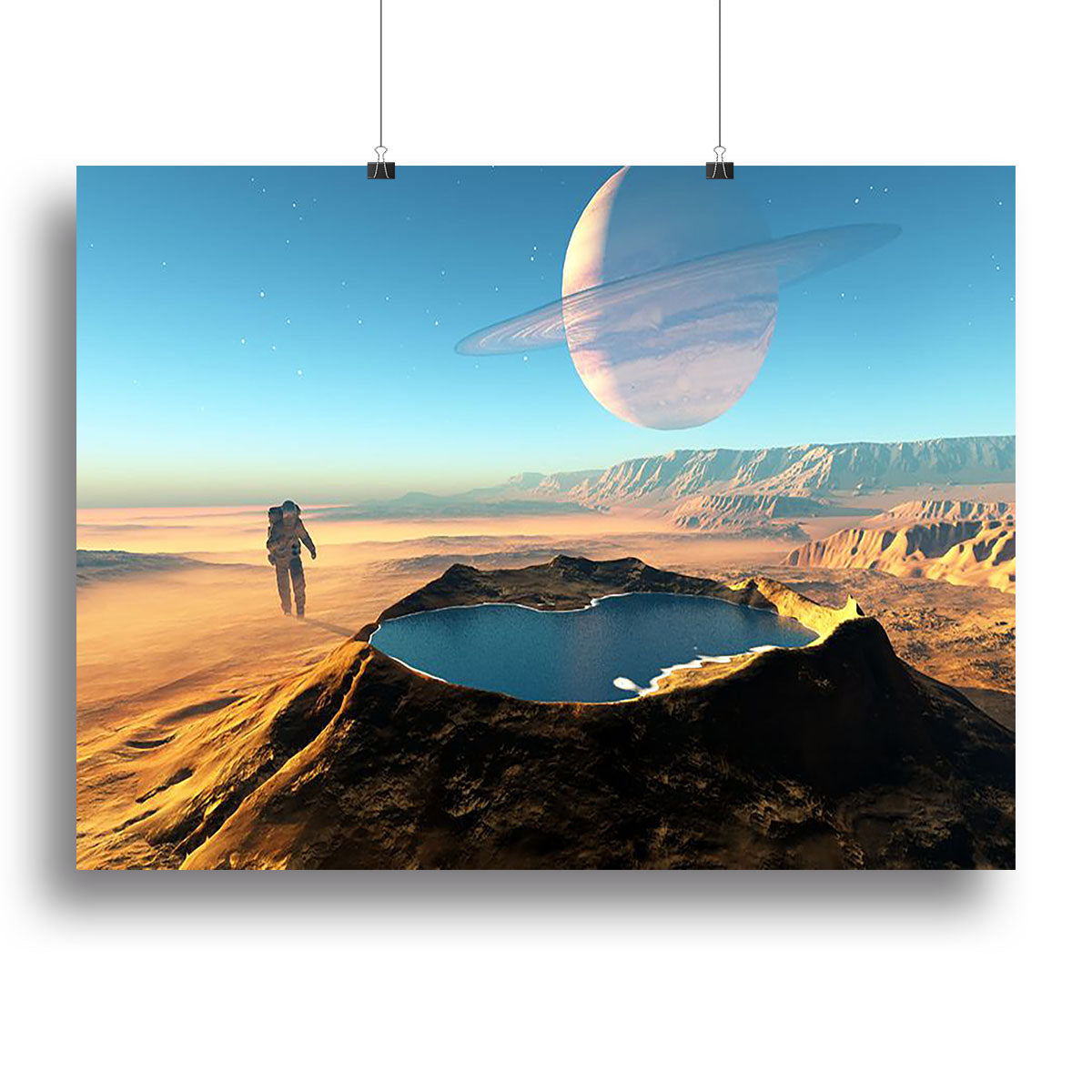 Red Planet Mars Space Walk Canvas Print or Poster - Canvas Art Rocks - 2