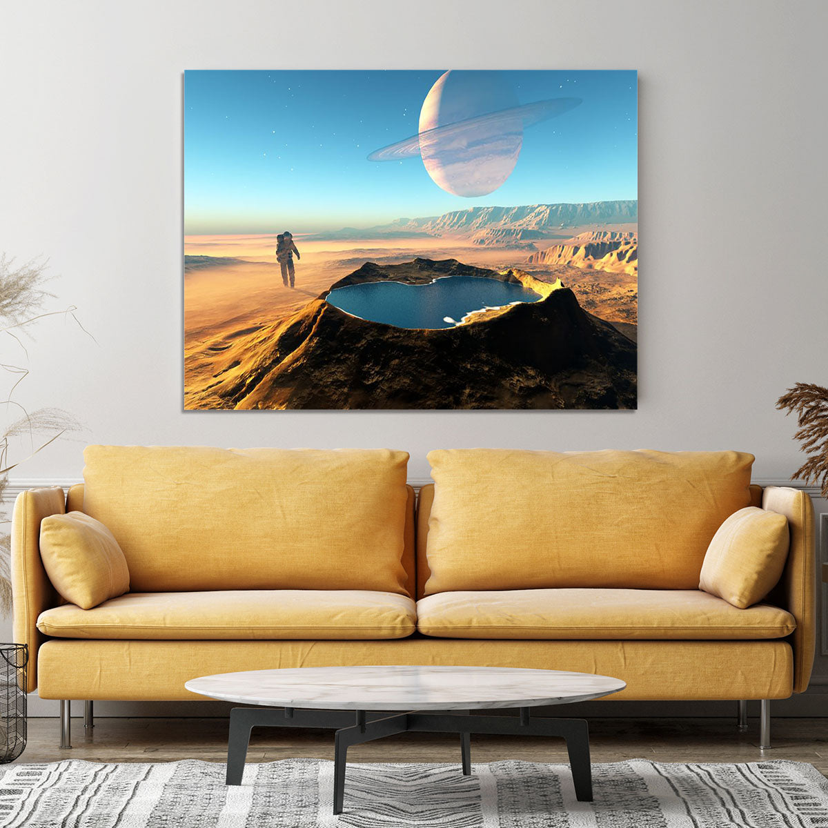 Red Planet Mars Space Walk Canvas Print or Poster - Canvas Art Rocks - 4